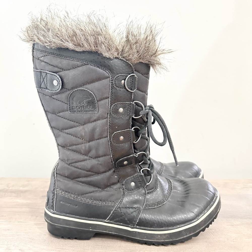 SOREL Womens BLACK TOFINO II Waterproof Winter Snow BOOTS US 8